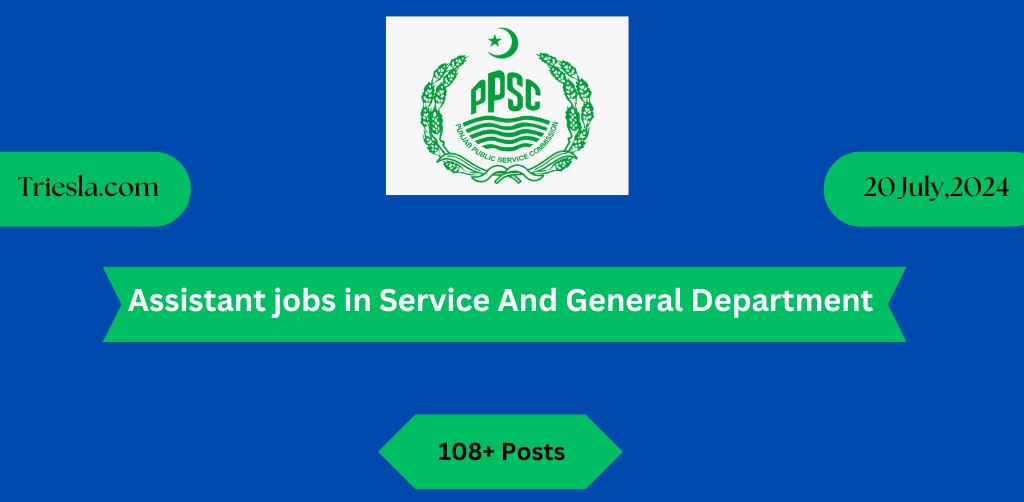 Assistant Jobs In Service and General Department Through PPSC 108+ Posts 2024